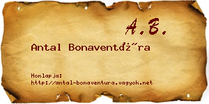 Antal Bonaventúra névjegykártya